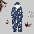 thumbnail image 2 of Hwmodou Family Christmas Pajamas Matching Set Festive Blue Santa Claus Snowflake Print Hooded Zippered Jumpsuit | Cozy Matching Wear For Adults Kids Xmas Sleepwear Set, 2 of 4