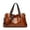 Brown, variant on Faux Leather Messenger Bag, 15 Inch Briefcase Handbag for Women, Classic Shoulder Bag with Adjustable Strap