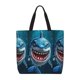 thumbnail image 1 of Balery Cartoon Cute Shark Bolsa de Mano para Mujeres con Cremallera, Bolsa de Gimnasio con Compartimentos, Bolsa para Laptop, Bolsa para Trabajo, 1 of 7