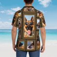 thumbnail image 7 of German Shepherd Dog Men'S 3d Print Casual Button Down Shirts, Novelty Hawaiian Short Sleeves L, 7 of 7