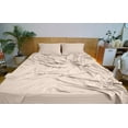 thumbnail image 2 of Mezzati Brushed Microfiber Bed Sheet Set - Ultra Soft and Lightweight for Ultimate Sleep Comfort, Wrinkle Free and Color Fade Resistant, 4pc Full Beige, 2 of 5