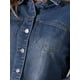thumbnail image 5 of Chaqueta de mezclilla recortada de mujer con mangas largas y dobladillo deshilachado INSPIRE CHIC M Azul, 5 of 5