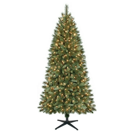 Holiday Time Pre-Lit 7' Scottsdale Pine Artificial Christmas Tree Holiday Time Pre-Lit 7' Scottsdale Pine Artificial Christmas Tree, Clear-Lights - Holiday Time Pre-Lit 7' Scottsdale Pine Artificial Christmas Tree