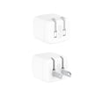 thumbnail image 3 of Onn 2,4 Amp Type A chargeur mural USB pliable, blanc, 3 of 8