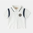 thumbnail image 5 of Hienoo Toddler Boys Summer Outfits Casual Short Sleeve Polo Shirt Shorts Set, Sizes 3-4T, 5 of 6