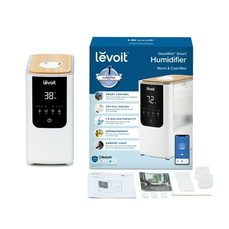Levoit - OasisMist 1.18 gallon Smart Humidifier - White