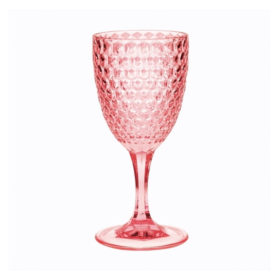 Cut Plastic Wine Glasses Set of 4 (12oz), BPA Free Acrylic Wine Glass Set, Unbreakable Red Wine Glasses, White Wine Glasses