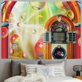 thumbnail image 2 of Orinice Jukebox Bubbles Retro Tapestry Wall Hanging Unique Style Art for Home Decor Living Room Bedroom Apartment 60x50inch, 2 of 6