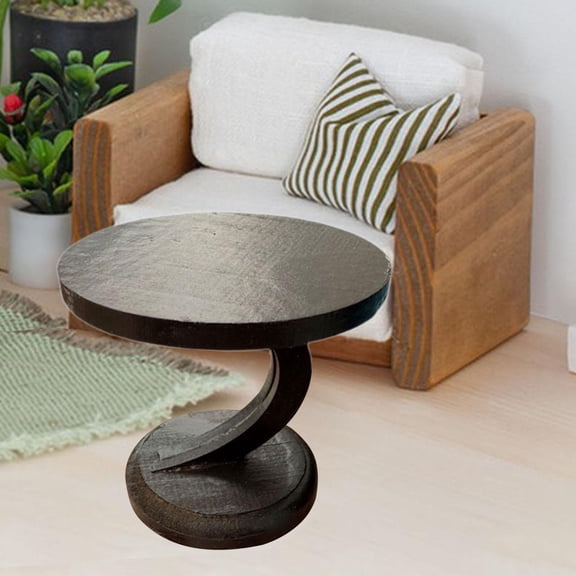 Vaveren 1:12 Dollhouse End Table, Mini Furniture Accessories, Simulation 1: 12 Miniature Dollhouse End Table for Home Dollhouse Decor Side End Table