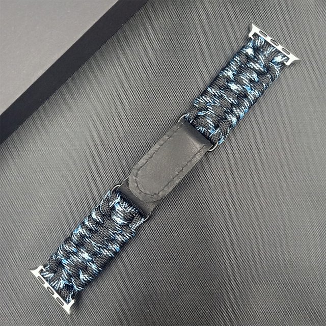 Adecuado para correa de Apple Watch Correa de reloj deportiva de nailon tejida con cuerda tipo paraguas para Apple Watch de 38/42/40/44 mm