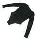 thumbnail image 2 of Body de cuello en V, manga larga, acanalado, botones en la parte delantera, de punto ajustado para mujer, verano, primavera, negro, talla única, 2 of 15