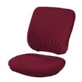 thumbnail image 1 of 1 Set Chair Cover Simple Style Anti-slip Durable Soft Elastic  Dustproof Split Design Office Computer Armchair Slipcover for Hotel, 1 of 8