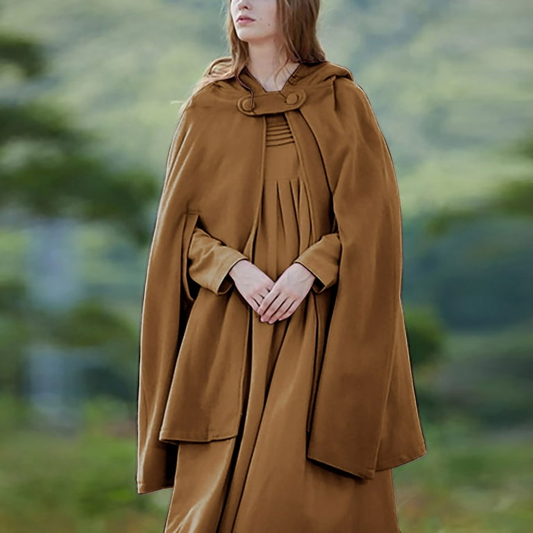 APEXFWDT Winter Cape for Women Warm Cloak with Hood Poncho APEXFWDT Winter Cape for Women Warm Cloak with Hood Poncho