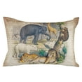 thumbnail image 7 of Wild Animals Animal Zoo Outdoor Pillow Covers Set of 2,Decorative Waterproof Throw Pillow Case,Vintage Newspaper Texture Cotton Linen Soft Cozy Cushion Pillowcases, 7 of 7