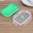 thumbnail image 2 of NIKOU 500ml Silicone Lunch Box, Collapsible Bowl Folding Food Storage Container(Green), 2 of 7