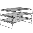 thumbnail image 3 of Justharion 3 Tier Baking Cooling Rack Stackable Non-Stick Cookie Stand Carbon Steel Cake Biscuit Bakeware Kitchen Food Storage Rack Tool, 3 of 6