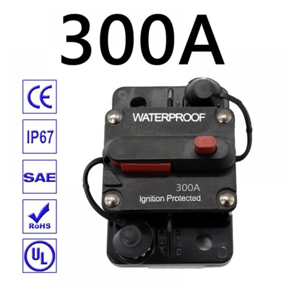 100Amp Waterproof Circuit Breaker with Switch Manual Reset 50Amp 12-24V Home Solar System Fuse Holder for Car Audio RV Marine Boat Truck 50A 