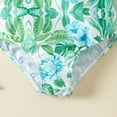 thumbnail image 5 of ZHUASHUM Summer Toddler Girls Ruffles 1 Piece Swimwear Floral Prints Beach Onesie Swimsuit Bikini Green,Size:3-4 Years, 5 of 6