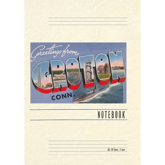 Vintage Lined Notebook Greetings from Groton (Paperback)