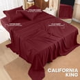 thumbnail image 2 of Juego de sábanas Utopia Bedding California King Burgundy, 4 piezas, 2 of 7