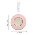 thumbnail image 3 of 1Set Pink Square Desk Coffee Warmer for Home and Office Use with 55℃ Constant Temperature and 18W Power, 3 of 5