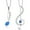 Fancy Blue Zirconia, variant on Gem Stone King 925 Sterling Silver Black Onyx Treble Clef and Eighth Note 2 Pcs Music Pendant Necklace Jewelry Set for Women By Keren Hanan (0.85 Cttw, December Birthstone, Oval 6X4MM, Round 3MM)