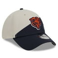 thumbnail image 2 of Men's New Era Cream/Navy Chicago Bears 2023 Sideline Historic 39THIRTY Flex Hat, 2 of 7