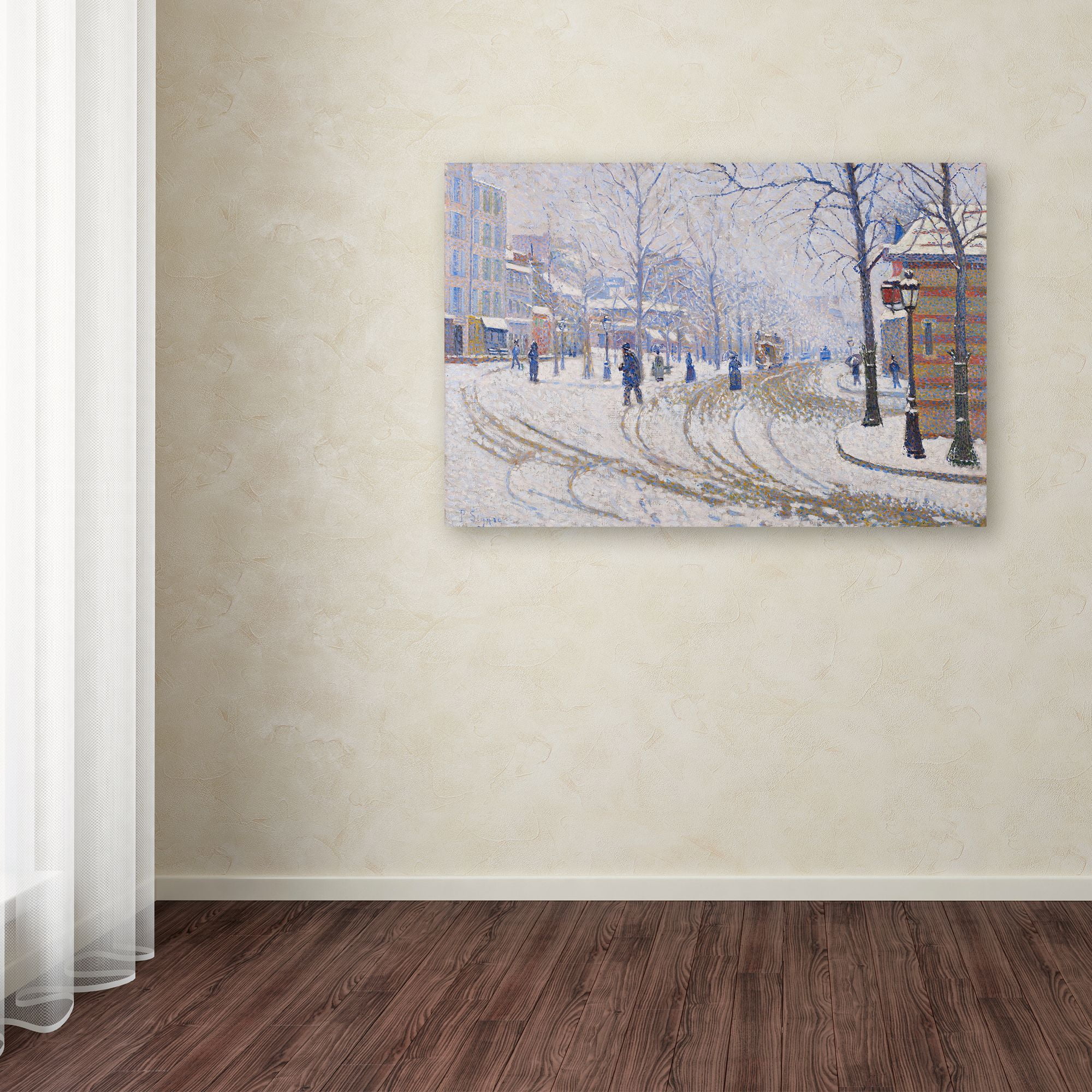 Trademark Fine Art 'Snow Boulevard De Clichy Paris' Canvas Art by Paul Signac