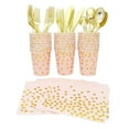 thumbnail image 4 of Uclet Tableware Disposable Gold Color Plastic Tableware Cutlery Spoon Fork Set 25PC Hot Party, 4 of 4
