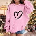 thumbnail image 2 of Zylarhe Girls Boys Sweatshirt Girls Hoodies & Sweatshirts Cute Graphic Long Sleeve Soft Sweatshirt for Kids - Stylish Pullover Top for Young Girls Pink 7-8 Years, 2 of 4