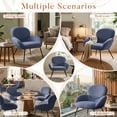 thumbnail image 6 of Modern Accent Chair, Upholstered Sherpa Reading Armchair Teddy Fabric with Metal legs for Living Room,Bedroom, 6 of 7