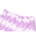 thumbnail image 5 of Beezizac Pajamas for Girls 2-Piece Purple Soft Tee & Shorts PJ Trendy Tie Dye Elephant Puppy Jammies Set Size 6, 5 of 7