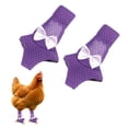 thumbnail image 1 of Uxcell 1-Par de Zapatos para Pollos, Botas Antideslizantes de Malla para Pies de Gallinas/Gallo para Uso Interior y Exterior [Morado, Tamaño S], 1 of 6