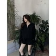 thumbnail image 4 of Deeptown White Basic Women Kint Sweater Long Sleeve Oversized Pullovers Korean Fashion Autumn Jerseys Old Money Casual Jumper, 4 of 5
