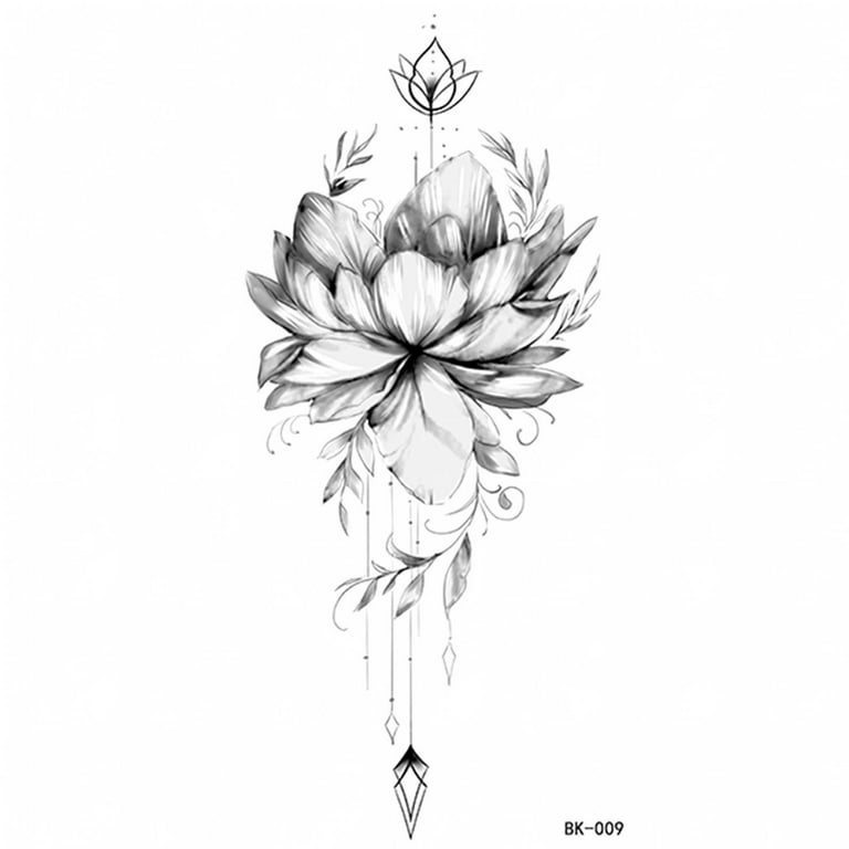 How To Draw A Lotus Flower Tattoo 5079