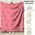 thumbnail image 4 of Beautynvta Valentine's Day Blanket, Love Hearts Printed Valentines Throw Blanket, Double-Sided Warm Flannel Fleece Nap Blanket for Sofa Couch Bed, 39.4x51.2 Inch, 4 of 6