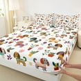 thumbnail image 3 of Manfei Cartoon Dog 4-Piece Full Size Sheets for Teens Kids Children,Kawaii Flower Animal Bed Sheets,Cute Pets Lightweight Sheet Sets,Ultra Soft Home Decor, 3 of 7