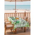 thumbnail image 2 of 60x102 Inch Outdoor Tablecloth with Umbrella Hole Zipper Rectangle St. Patrick's Day Rectangular Tablecloths Waterproof Green Shamrocks Truck Country Buffalo Plaid Patio Table Cover for Picnic, 2 of 8