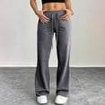 thumbnail image 5 of BRGZLK Wide Leg Sweatpants Women High Waisted Drawstring Baggy Sweatpants Trendy Flare Wide Leg Yoga Pants Workout Sweat Pant with Pockets, 5 of 6