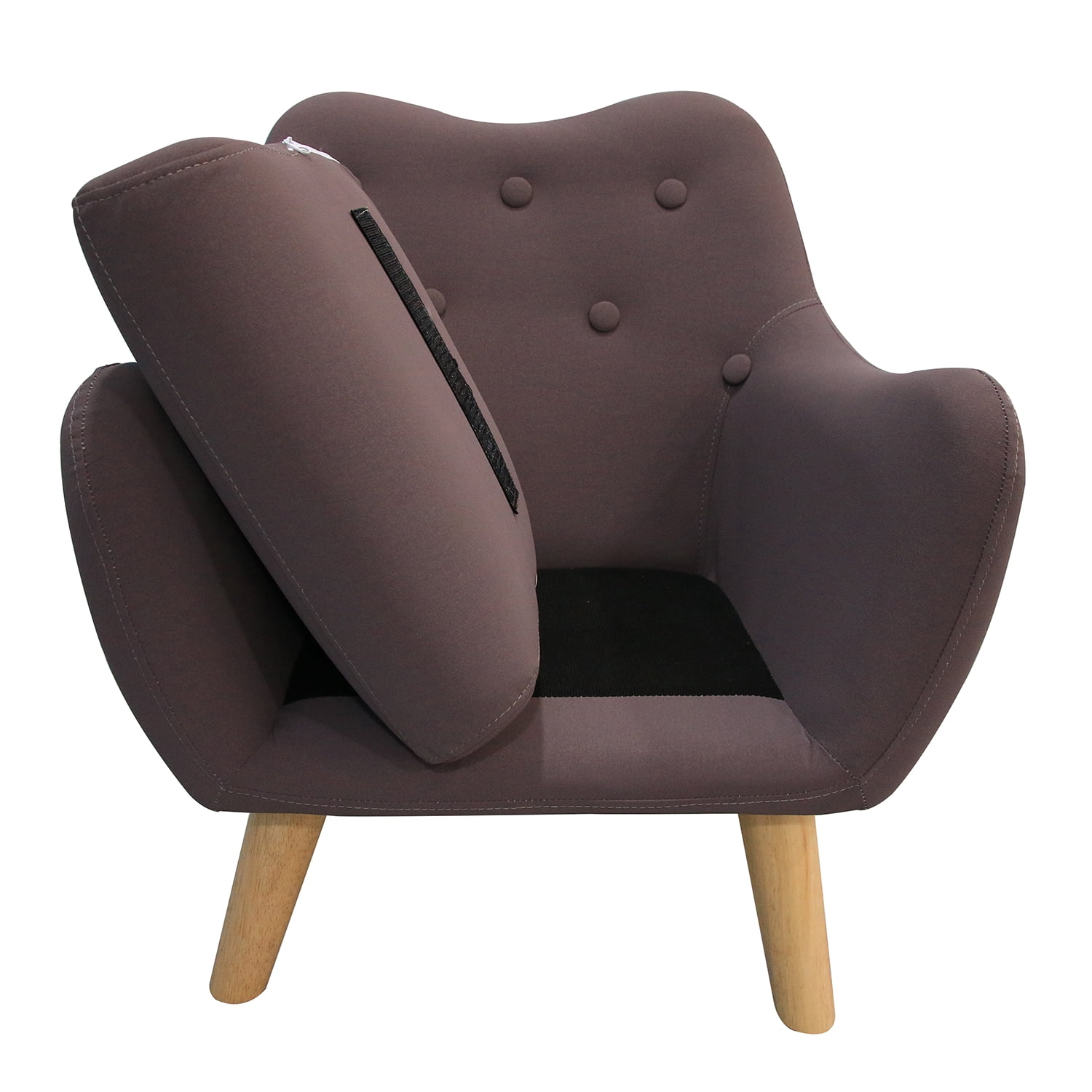 Kadyn Child Accent Armchair, Fabric Single Sofa Chairs with wooden legs, Upholstered Arm Chair for kids, Purple Kadyn Child Accent Armchair, Fabric Single Sofa Chairs with wooden legs, Upholstered Arm Chair for kids, Purple