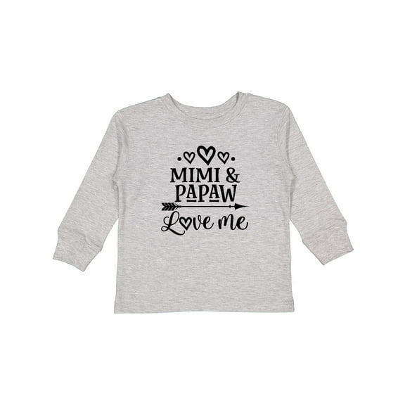 Inktastic Mimi and Papaw Love Me Boys or Girls Long Sleeve Toddler T-Shirt