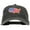 Black, variant on USA Map Flag Embroidered Washed Buckle Cap - Red OSFM