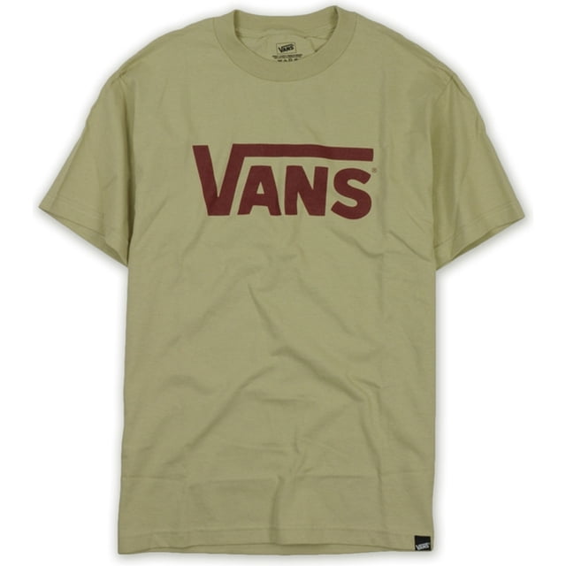 Vans Classic Logo Camiseta gráfica para hombre, marrón, grande Vans Camiseta gráfica