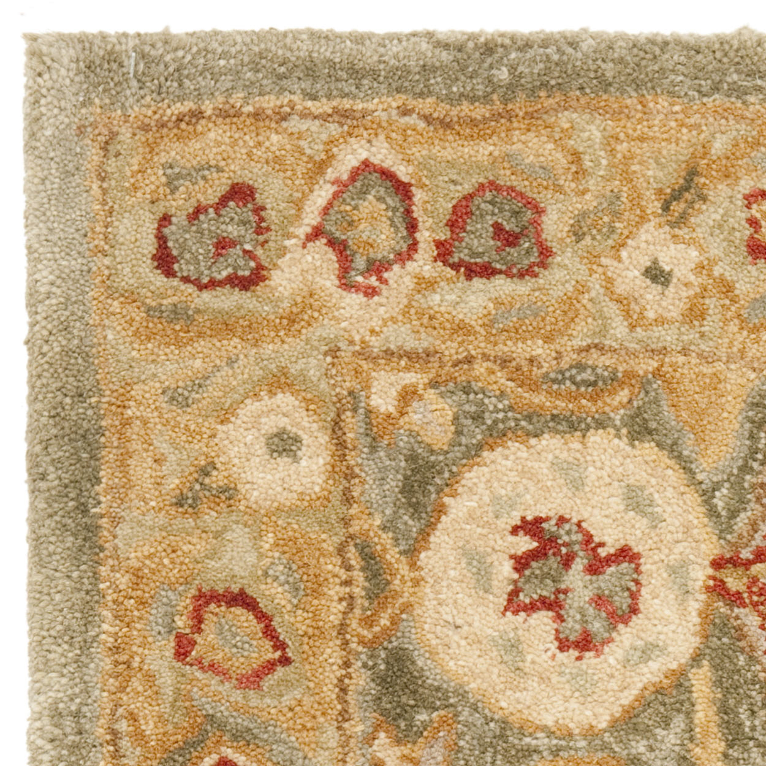 SAFAVIEH Anatolia Trinity Floral Wool Area Rug, Brown/Ivory, 2' x 3'