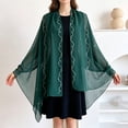 thumbnail image 2 of Lumtrix Women Chiffon Shawls and Wraps for Evening Dress Elegant Soft Sheer Scarf Wedding Bridal Scarf Formal Dress Cover UP Dark Green One Size, 2 of 4