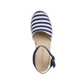 thumbnail image 3 of Balerina mujer alpargata diseño rayado blanco azul Castalia 124-45, 3 of 3