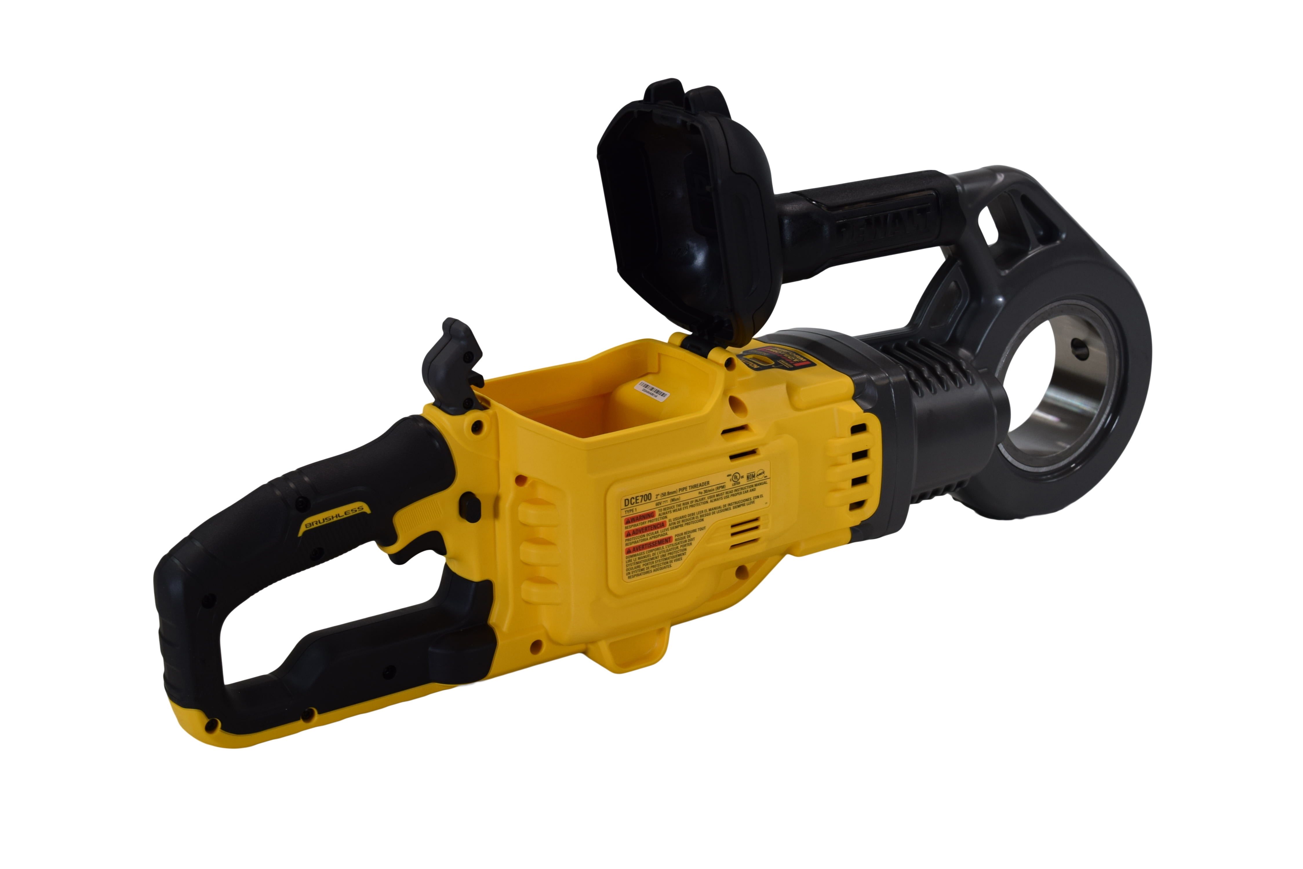 Dewalt DCE700X2K 60V MAX Cordless Pipe Threader Kit with Die Heads Battery Charger Case