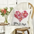 thumbnail image 4 of Valentines Day Pillow Covers 18X18 Hearts Rose You and Me Decorative Throw Pillows Decoration Holiday Party Cushion Case for Couch Sofa, 4 of 6