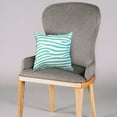 thumbnail image 3 of Everything Comfy Zebra Print Decorative Throw Pillow, 16x16 Inch, Teal/White,, 3 of 4