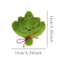 thumbnail image 3 of Llavero colgante de muñeca Yuzu Leaf - Muñeca de peluche con tema de hoja de pomelo con amuleto, figura de tela suave con peluche, accesorio de llave metálica, decoración de regalo de moda, 3 of 6